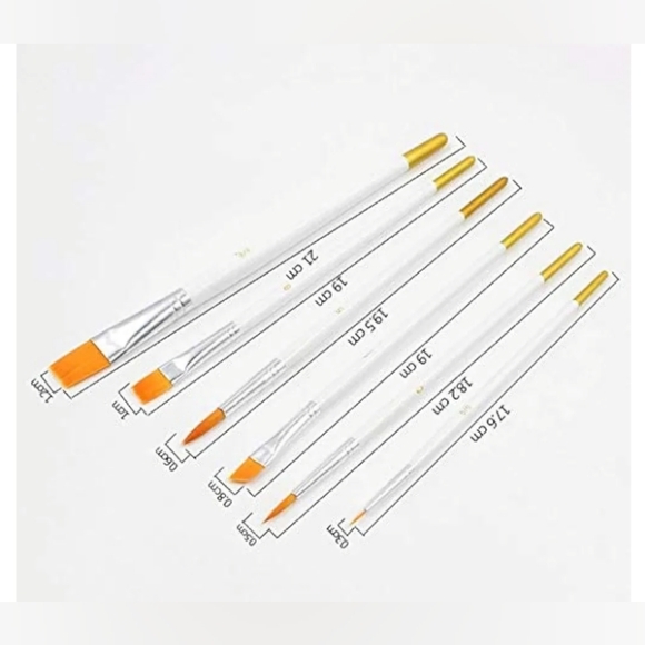 6Pcs/Set Wooden Handle Watercolor Paint Pen Paint Brushes Supplies Drawing Art - Picture 3 of 8